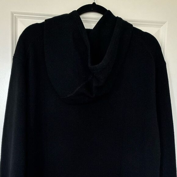 NWT ATHLETA Alpine Hoodie Sweater Cashmere Wool Black Women’s Size Medium HOL24 - Picture 4 of 13